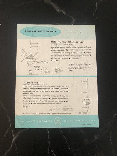 Raro volantino marketing aereo